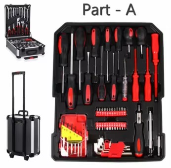 1200 Pcs Tool Set Case Mechanics Kit Box Organize Castors Toolbox Trolley