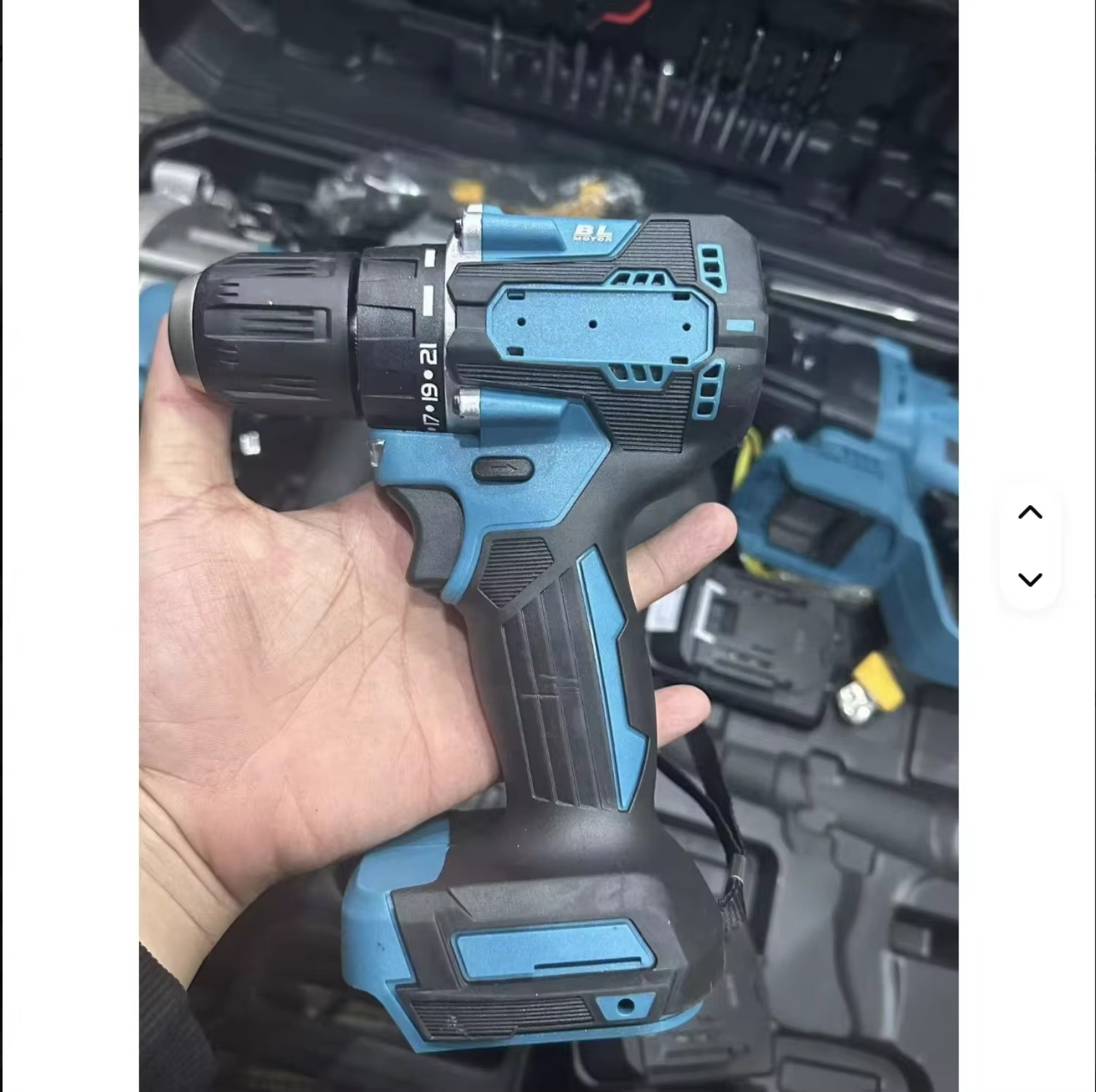 10pcs Battery Power Tool Kits Electric Hammer Drill Brushless Angle Grinder Cordless Wrench Portable Saw Combination Tool Set