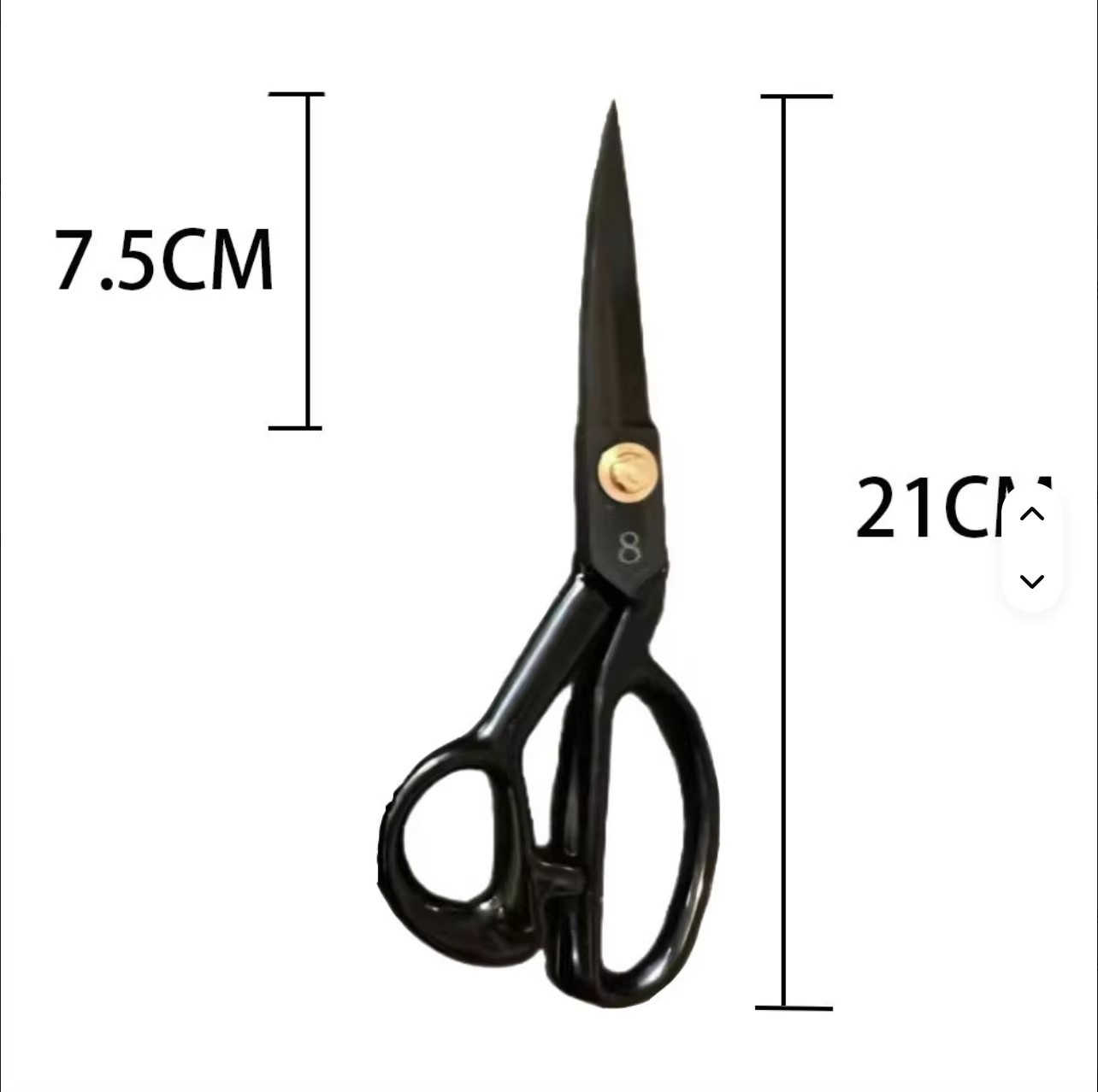 Clothing Household Tailor Scissors Large Long Carbon Steel Smooth Edge 8-12 Inch Black Pro