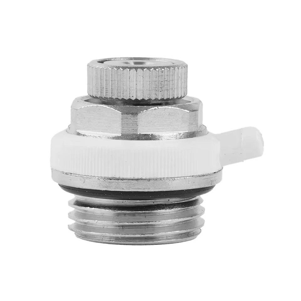 Automatic 1/2 BSP Copper Radiator Valve Self-Bleeding Air Vent Smooth Auto Cut-Off Water Distributor Tools for Floor Heating