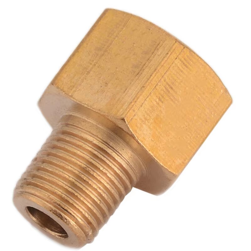 Brass Pipe Fitting Adapters 1/8inches Male BSPT 1/4inches Female Hexagon Plumbing Brass BSP NPT Pipe Fitting Connector Adapter