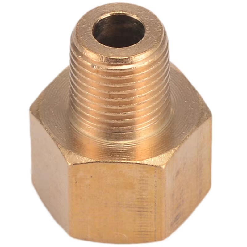 Brass Pipe Fitting Adapters 1/8inches Male BSPT 1/4inches Female Hexagon Plumbing Brass BSP NPT Pipe Fitting Connector Adapter