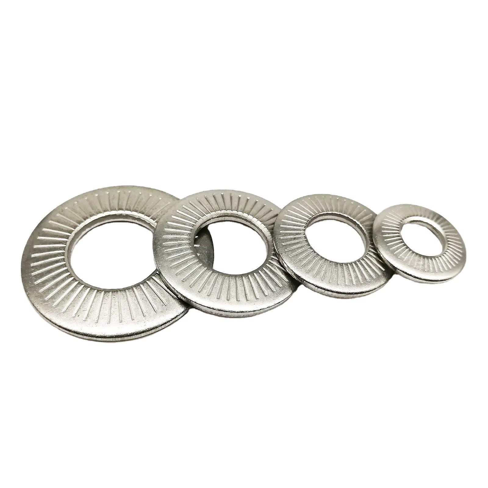 2/5/10/25/50pcs M3 M4 M5 M6 M8 M10 M12 M16 NFE25-511 304 Stainless Steel Disc Spring Serrated Lock Washer Knurled Elastic Gasket