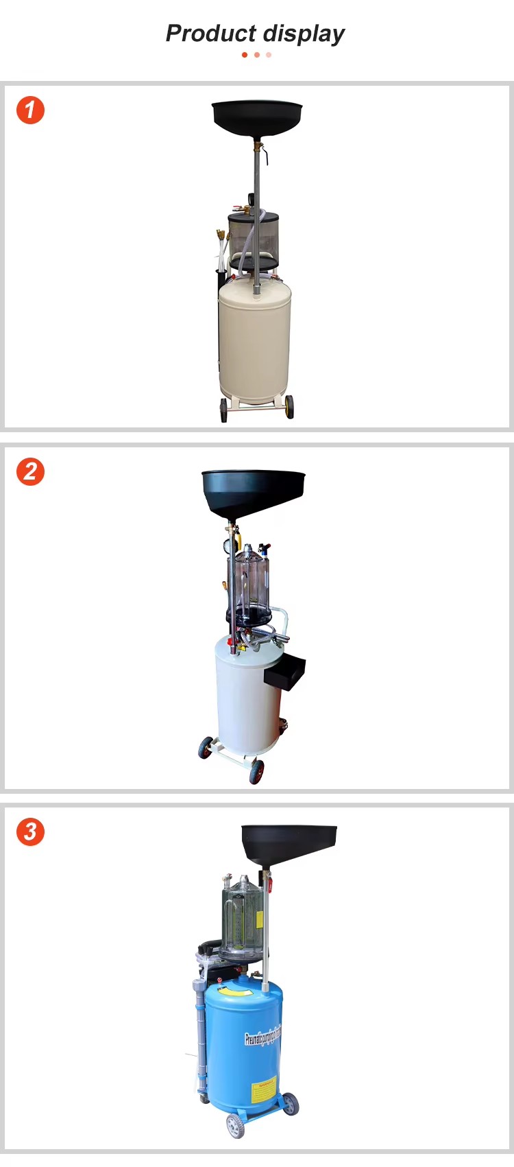 Air-operated Pneumatic Waste Oil Extractor Collector Car Change Oil Machine Waste Oil Drainer Tanks