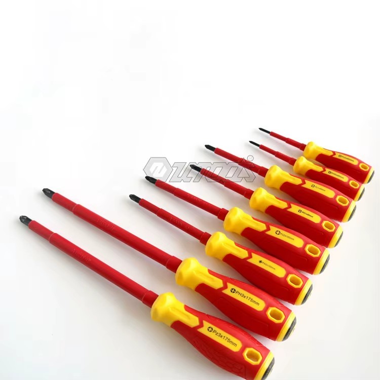 Qixin Factory Custom Non-Slip Household Repair Chrome Vanadium Steel Magnetic VDE Screw Driver Set