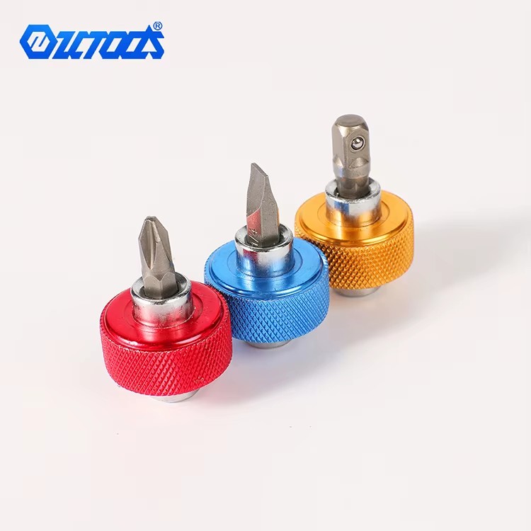 Qixin Custom Mini Pocket Small Finger Grip Pocket 3pcs Ratchet Socket CRV Slot Screwdriver Bit Set