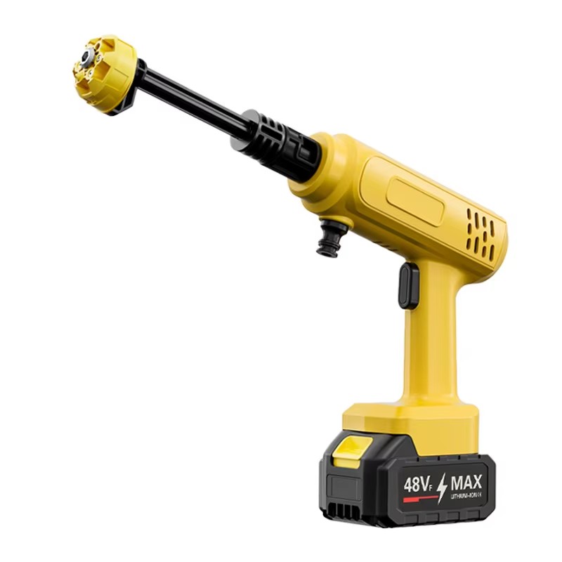 High-Power 1000W Electric Wireless Car Wash Machine Portable Household High-Pressure Water Gun Made of Durable ABS