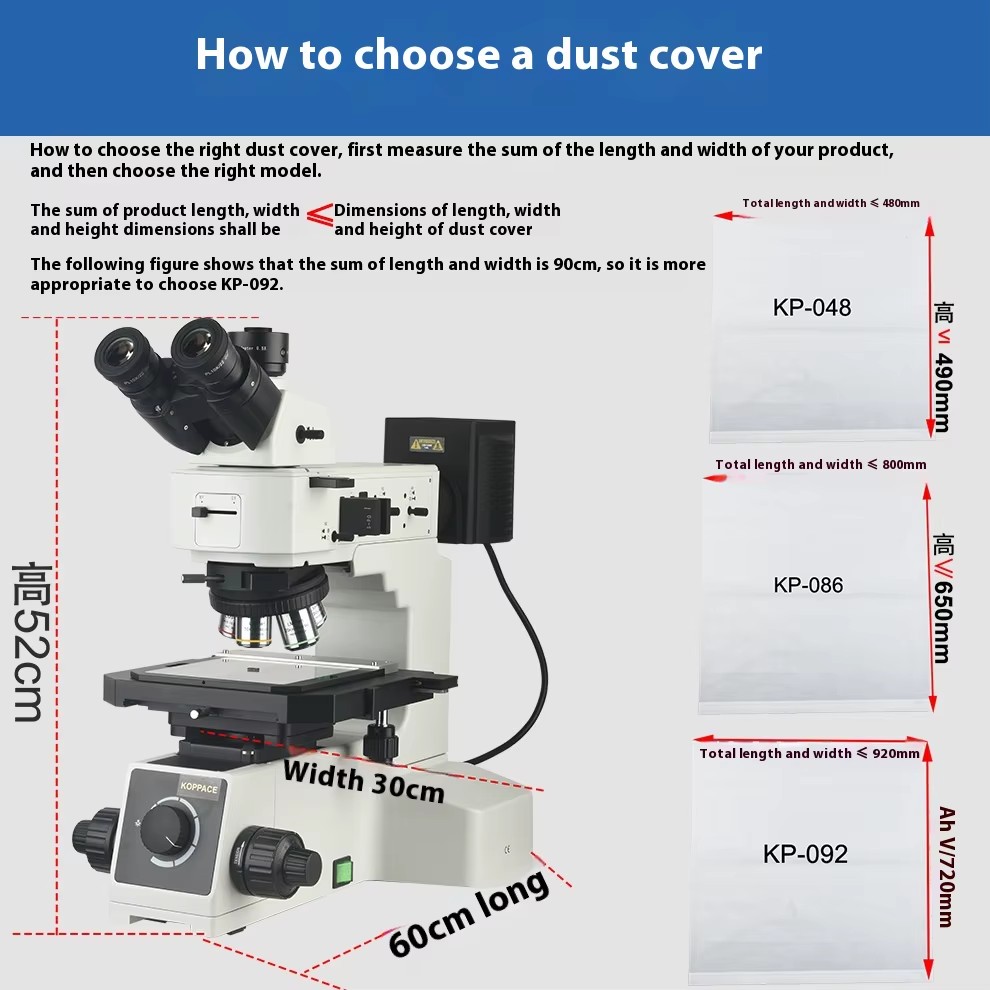 Wholesale 920X720mm Dust Protection Cover for Microscopes OEM Customizable Prevents Lampblack from Entering Labs
