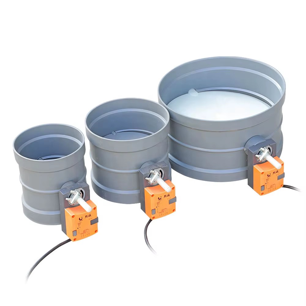 HVAC Air Conditioning Round Volume Control Dampers Butterfly Wast Gas Washing,wast Gas Washing Welded Industrial Usage XICHENG