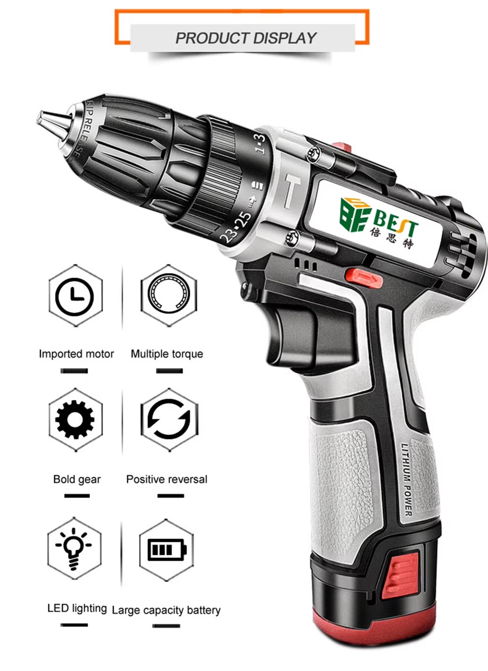 18v Home Repair DIY Tool box Professional lithium cordless Electric drill set with plastic case Maintenance Cutter Screwdriver