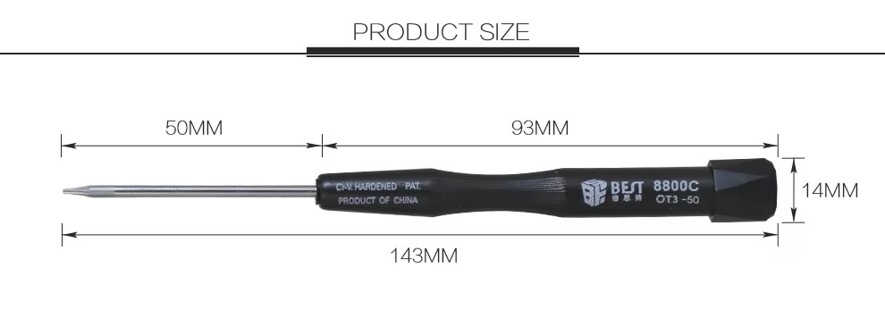 2.0mm Phillips Mini Precision Screwdriver PH00 8800C Repair Hand Tool