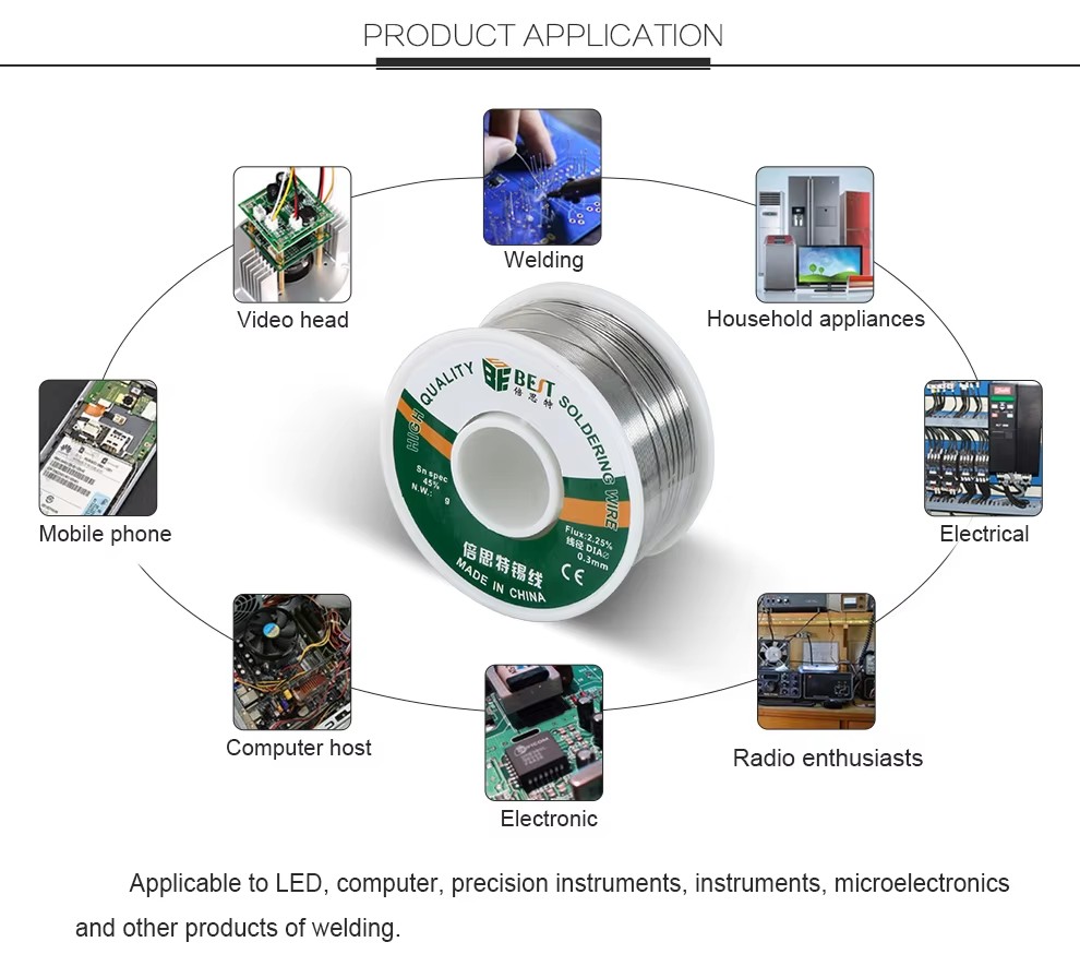 BESTOOL 100g best quality soldering tin wire soldering wire making machine for iphone pcb repair