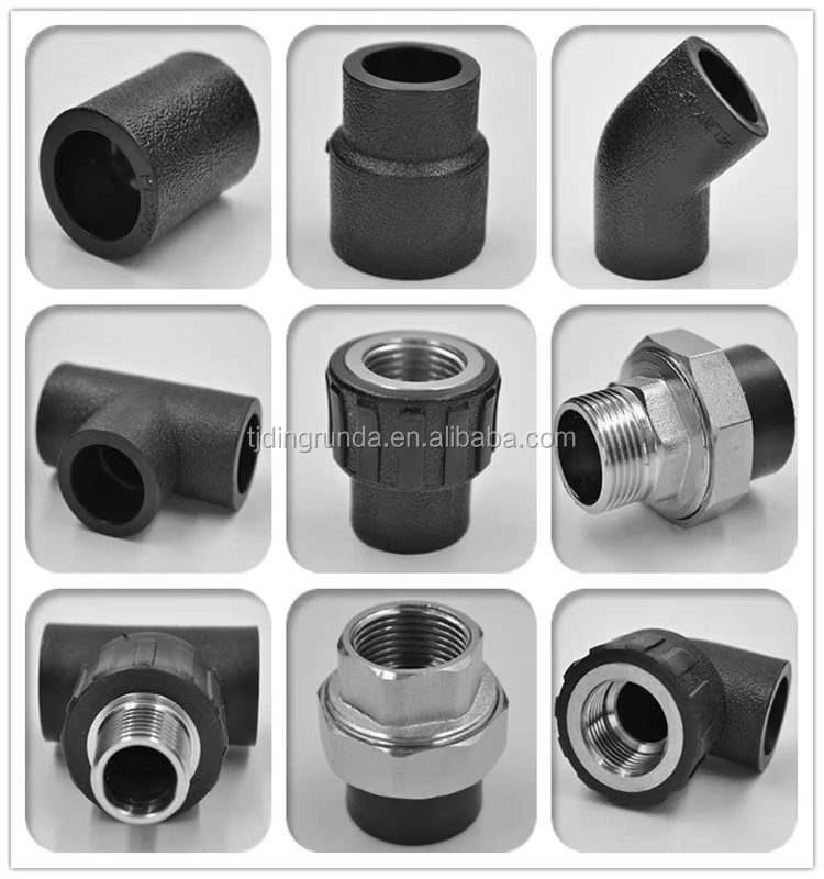 Durable PN16 DN110 HDPE Butt Fusion Pipe Fittings 90Degree Elbow Casting Technics