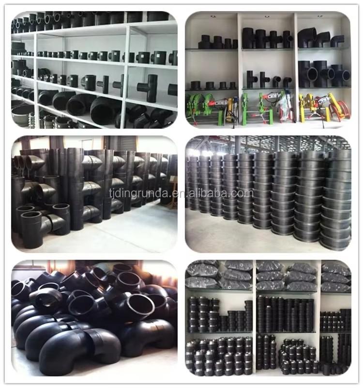 Durable PN16 DN110 HDPE Butt Fusion Pipe Fittings 90Degree Elbow Casting Technics