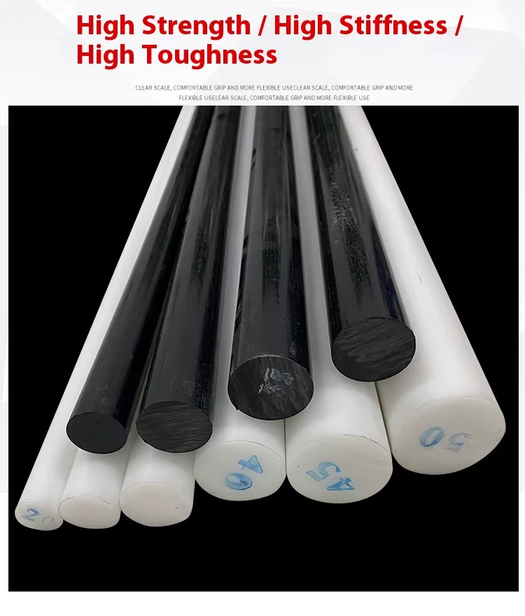 Anti Static POM Round Rod Zero-Cut Processing White and Black Color Pom Plate New Material Plastic Rods