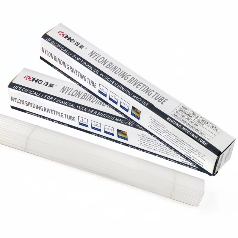 4.8mm Nylon PA6 Plastic Binding Tubes Universal Heat Set Rivet Comb Book Binding Machines 500mm Length Custom 5mm 6mm 5.5mm Made