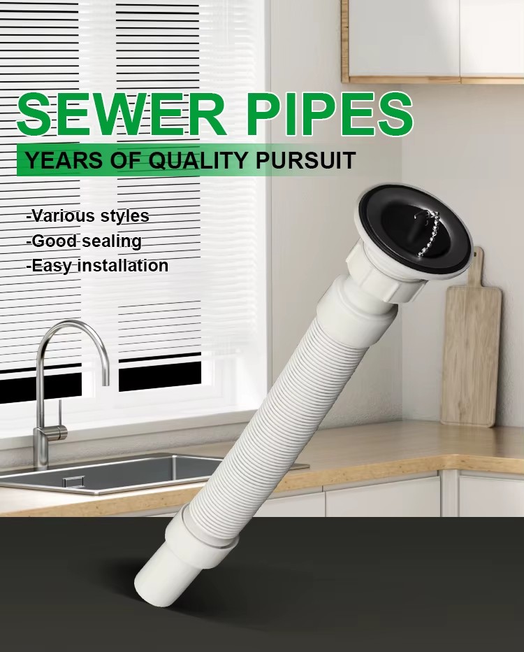 Customizable Size Kitchen Bathroom Sink Drainage Stretch and Lengthen at Will 150mm Lavatory Basin Drain Pipe