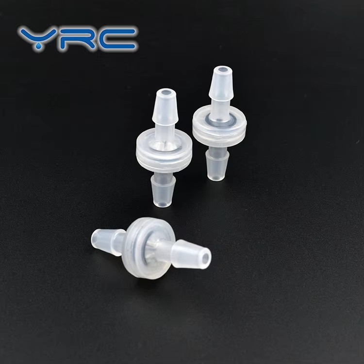 Small Plastic Check Valve Long Hose Barb Air/Water Resistant PP Hydraulic 1/4" Port FKM Sealing 6.4mm Tubing ID