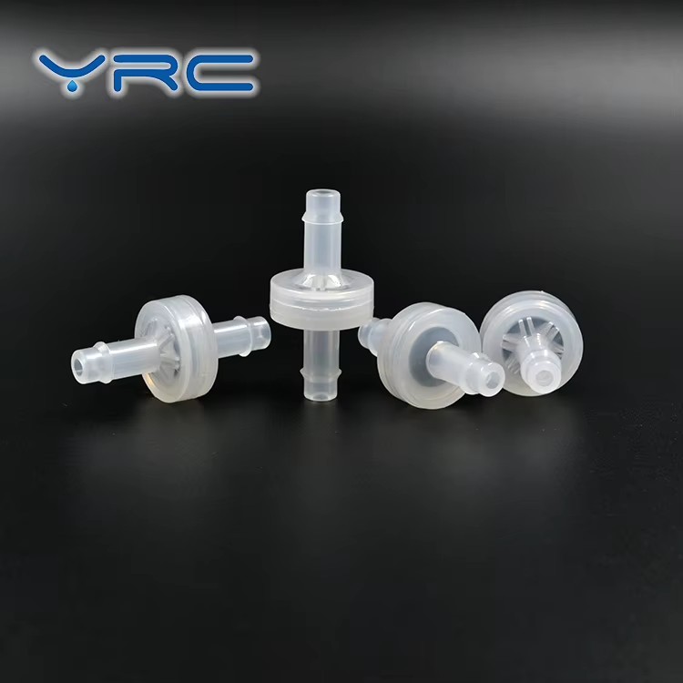 YRC GM79FFA Mini Plastic 5/16" PVDF FKM Sealing Ozone Resistant Check Water Non Return Valve with Longhose Barb Connection