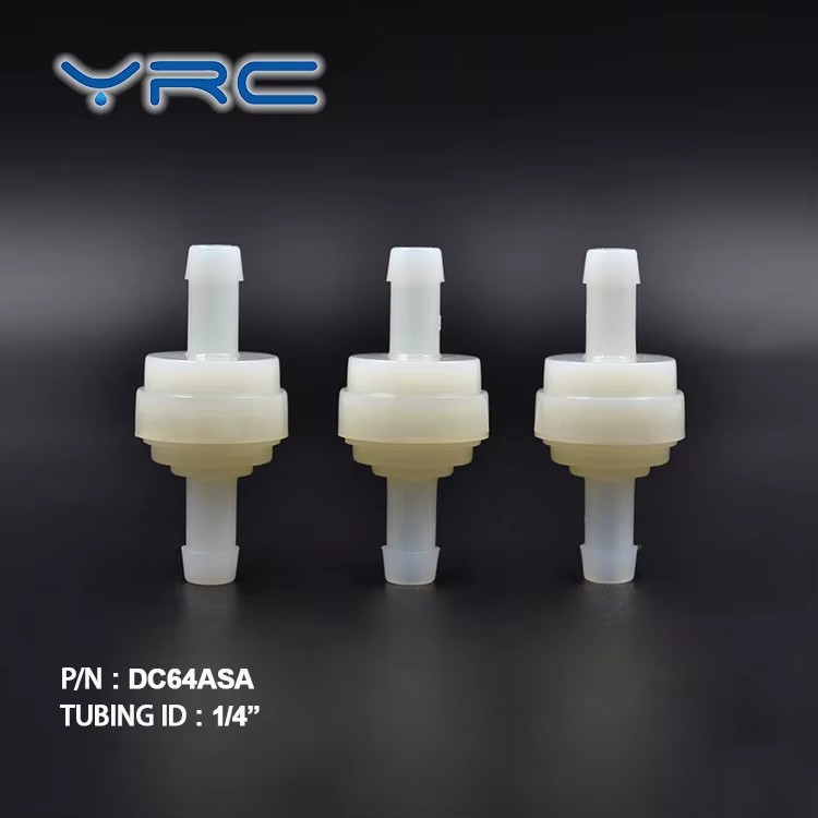 Air Valve PA66 Plastic Inflatable Mini Check Valve with 1/4" Port Size for Air Compressor (Model DC64ASA)