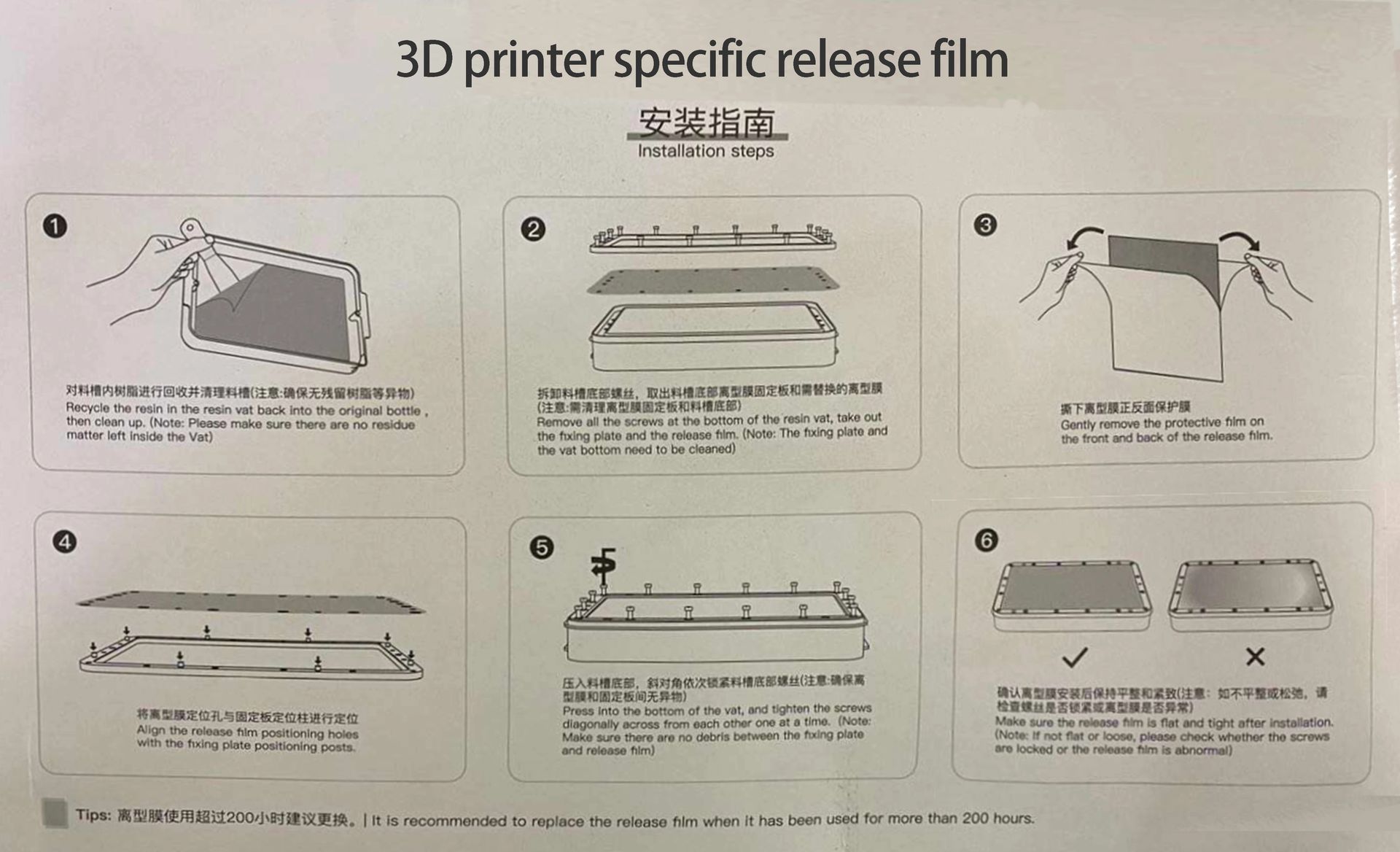 Flexibility ACF Film for 3D Printer with high quality