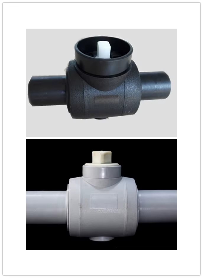 HDPE Butt Fusion Pipe Fittings Ball Valve for Gas Supply 90mm
