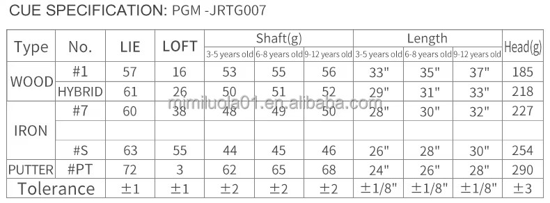 PGM JRTG007 PICK CAT Series Right Handed Kids Children Junior Boys Girls Golf Clubs Complete Set with Golf Stand Bag