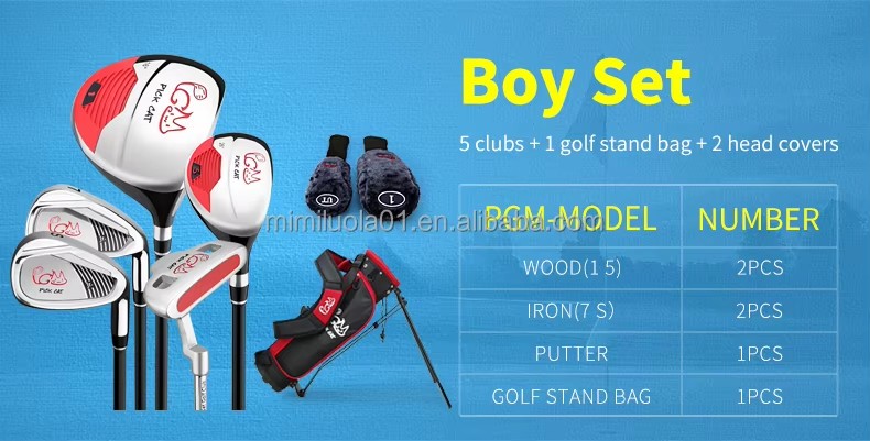 PGM JRTG007 PICK CAT Series Right Handed Kids Children Junior Boys Girls Golf Clubs Complete Set with Golf Stand Bag
