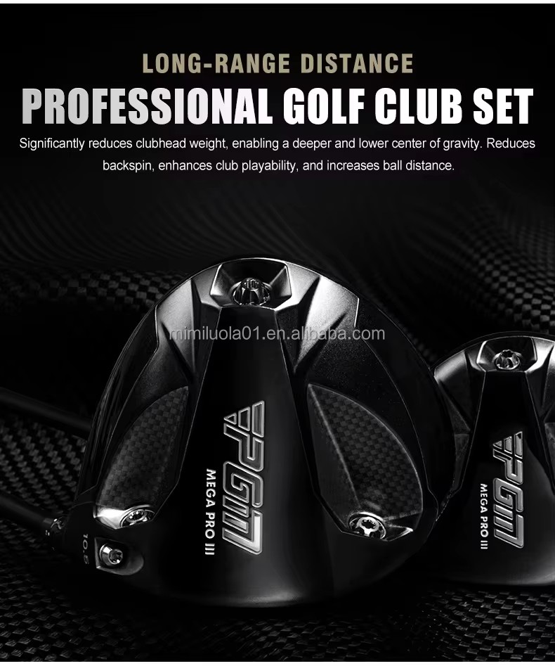 PGM MTG087 MEGA PRO 3 USGA Certified Right Handed High End Professional Men Golf Clubs Complete Set with Golf Travel Bag