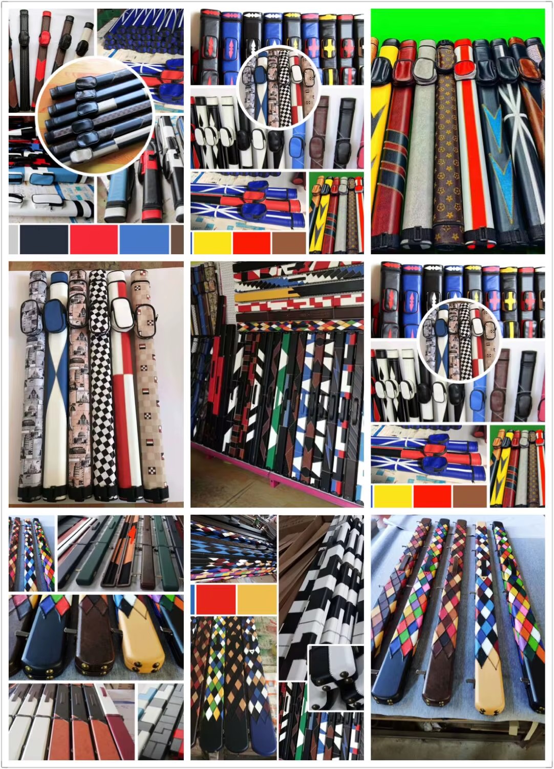 Promotion 1/2 Split Billiard Cue Case Snooker Sport Accessories Round Pool Stick Carrying Bag