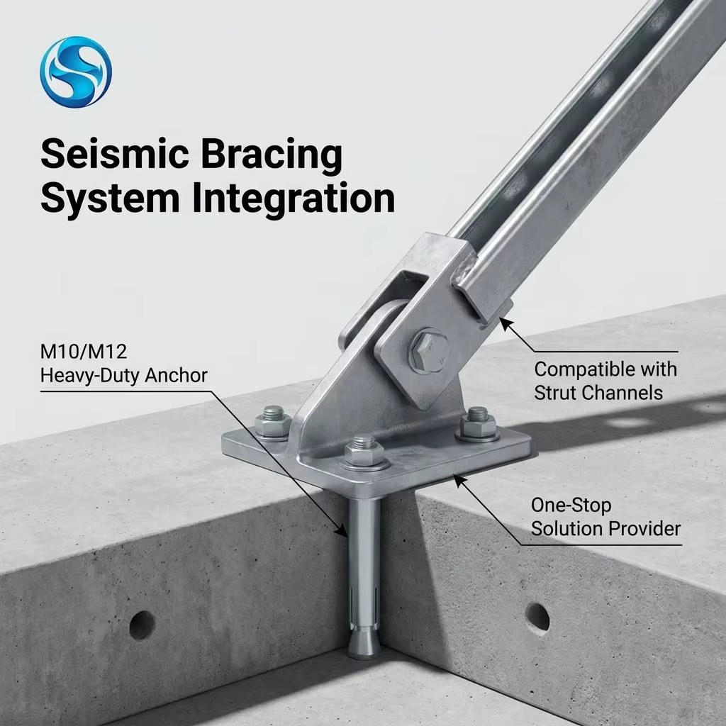 Wedge Anchor Q235B Galvanized Expansion Bolt M10 M12 Anti-Seismic Bracket Fastener for Construction