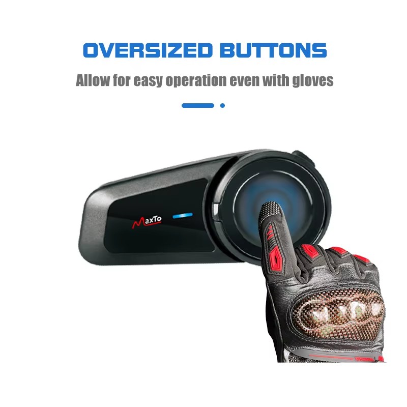 for Motorcycle Audio Intercom Headset Silicone Material 6-Person Conversation Simultaneous Connection Two Phones 12