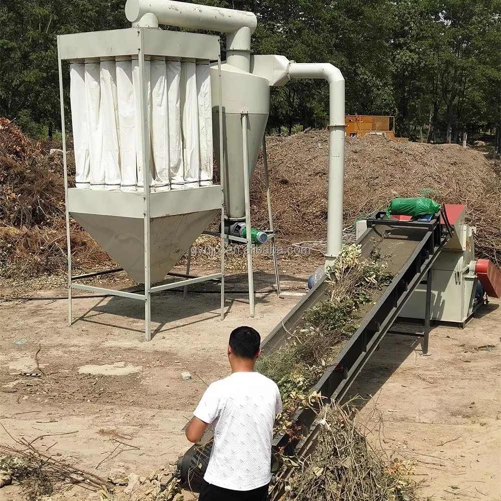 Hammer Mill Machine 5 Ton Per Hour Heayt Duty diesel Engine Wood Chip Sawdust Hammer Mill
