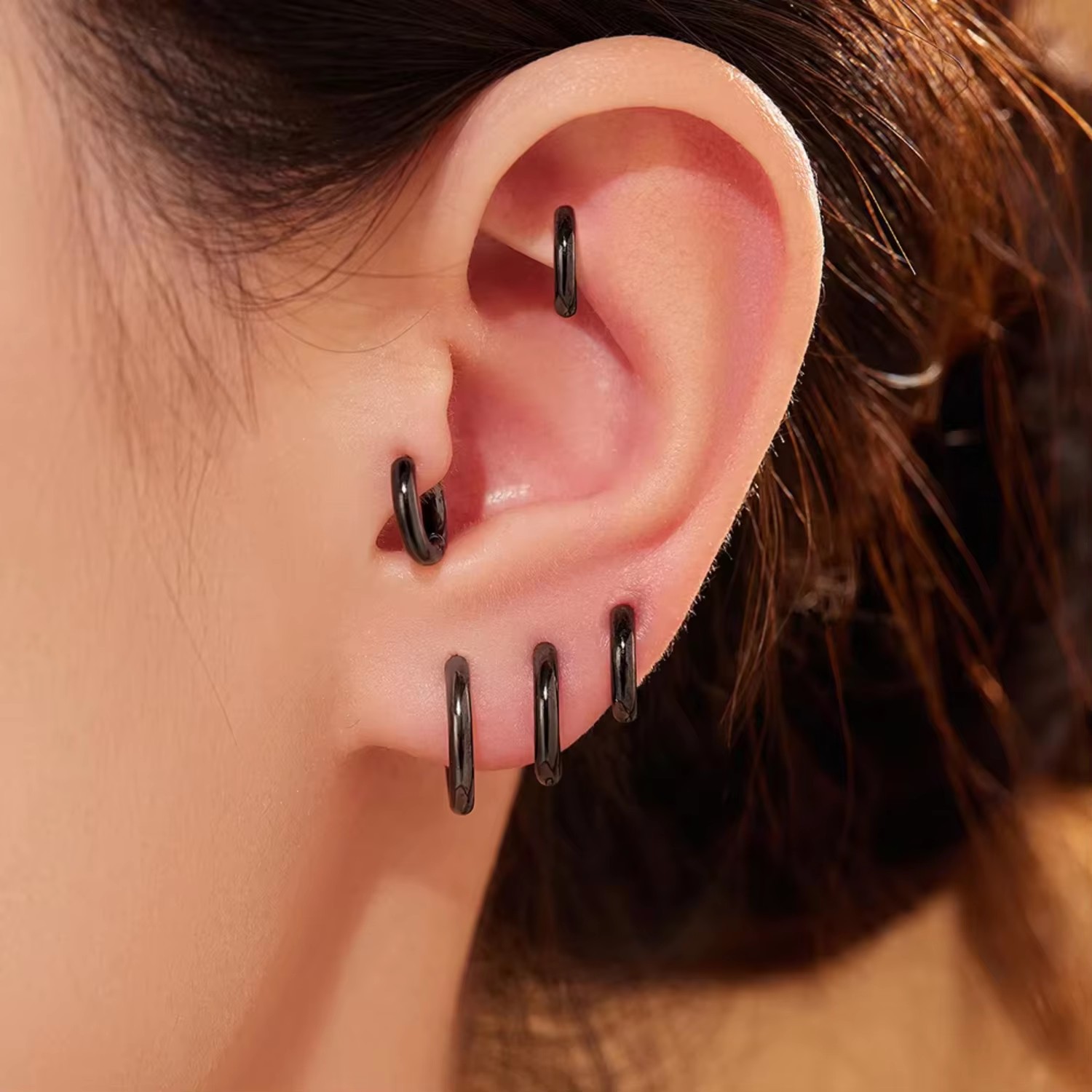 316L Stainless Steel Huggie Hoop 8mm 10mm 12mm 16mm 20mm Men Women Hypoallergenic Cartilage Helix Lobes Hinged Sleeper Earring