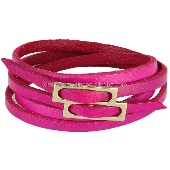 Simple Elegant Beautiful Jewelry New Design Wrap Leather Bracelet for Women and Man