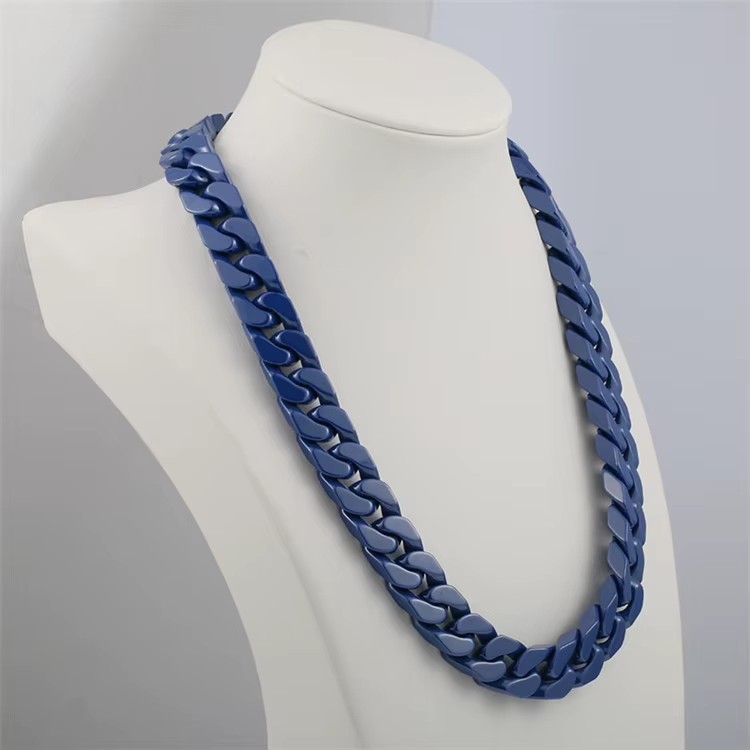 High Quality Custom Fashion Hip Hop Cuban Ceramic Bracelets, Jewelry Ceramic Accessories Necklace