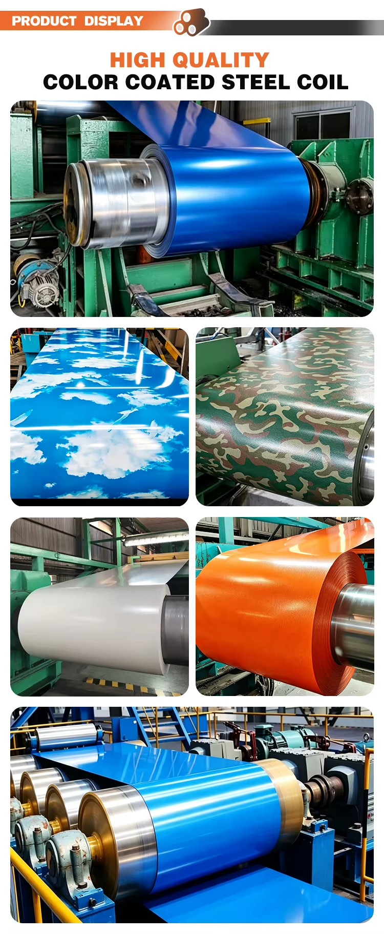 PPGI PPGL Color Pre-Painted Hot-Dip Galvanized Steel Coil Durable Water Resistant Building Material