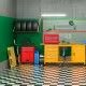 Red Metal Rolling Tool Chest 485mm L x 410mm W x 400mm D With Push Handle Keyed Lock Garage Storage Box