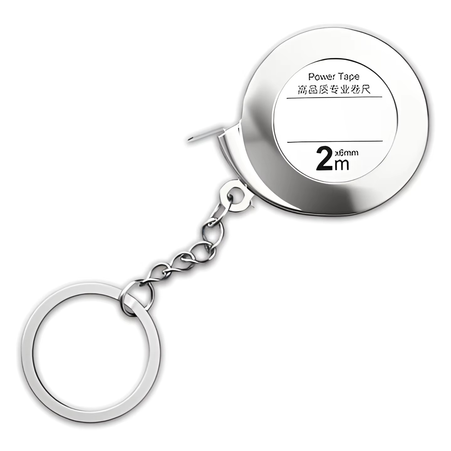Senda Tools Power Tape 2M Stainless Steel Self Winding Measuring Tape Keychain Metric Mini Tape Measure