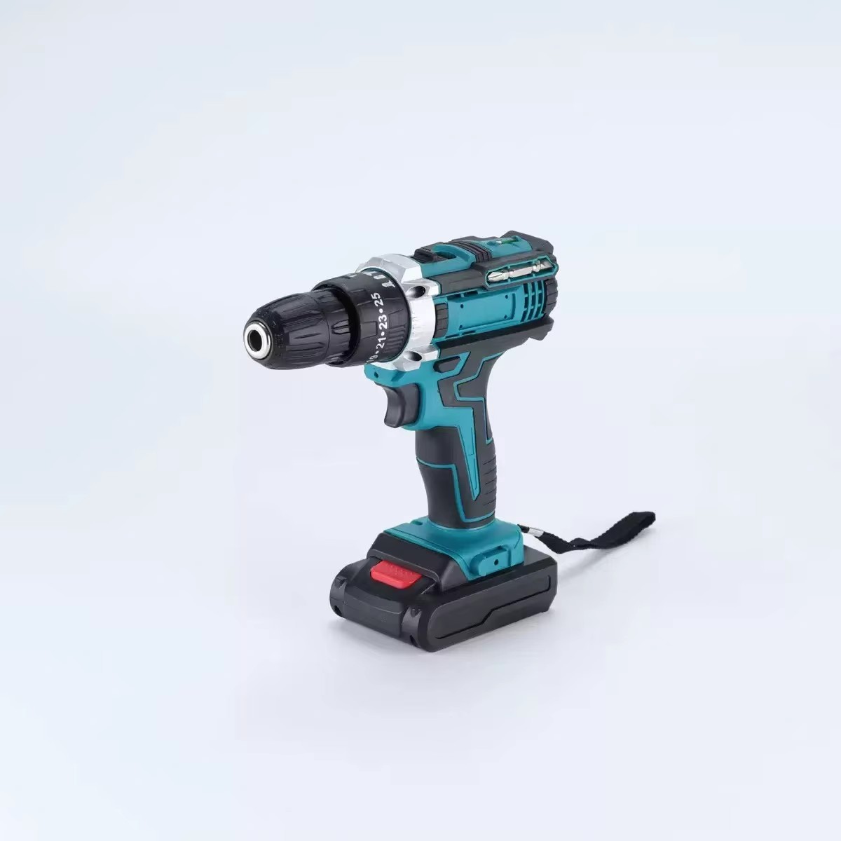 Cordless Power Drill 21V Variable Speed Keyless Chuck 25mm Max Drilling Diameter Reversible With Battery Pack