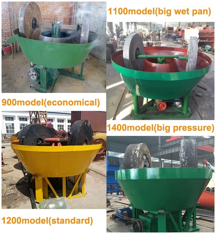 Mineral Processing Equipment Wet Pan Mill Gold Mining Separator Machine
