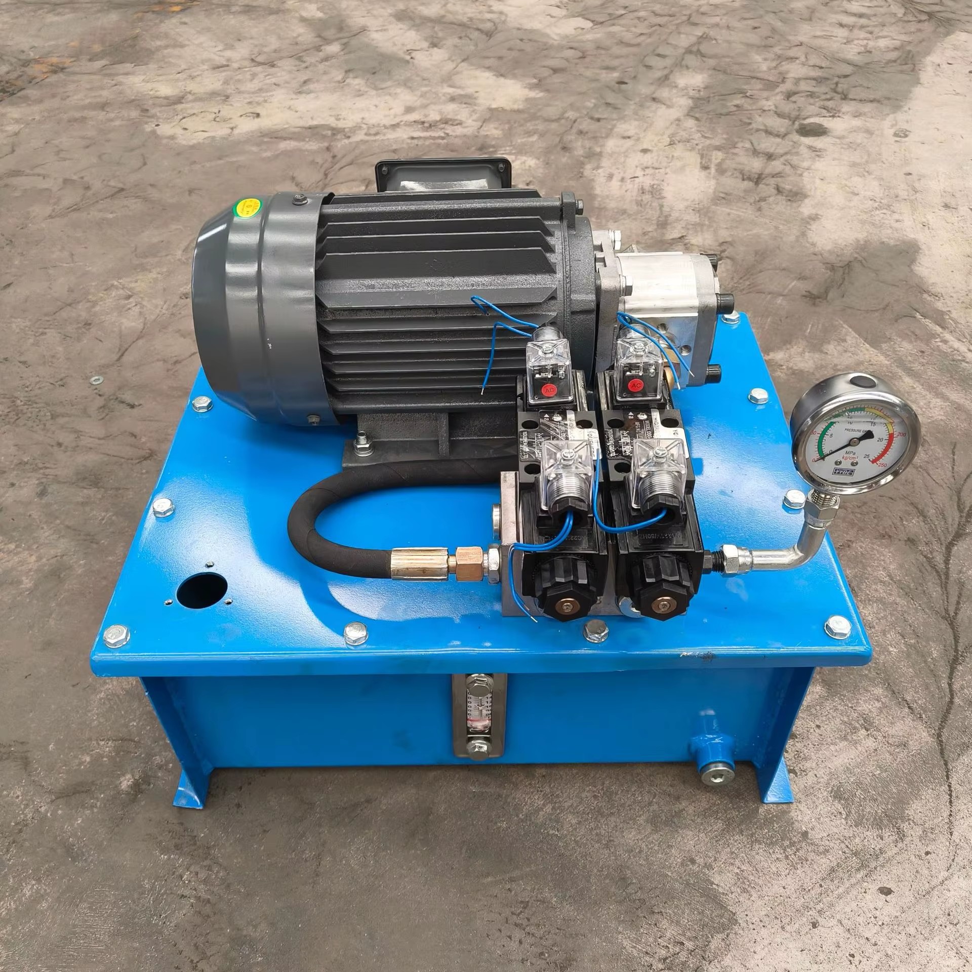 Hydraulic Pump Station 1.5KW Gear Pump 30L Oil Tank Stainless Steel Horizontal Power Unit For Industrial Use