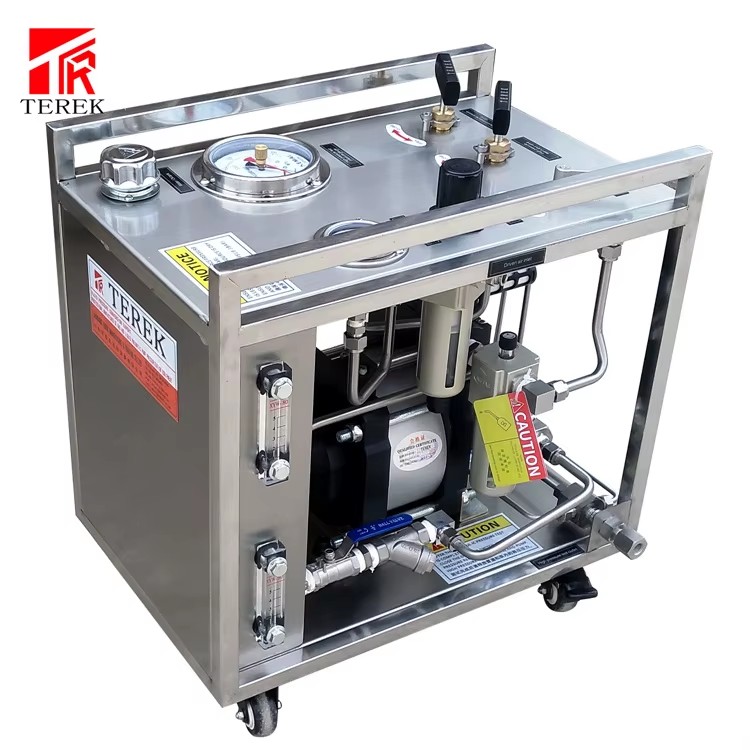 Pneumatic liquid booster pump unit for Hydraulic oil or water