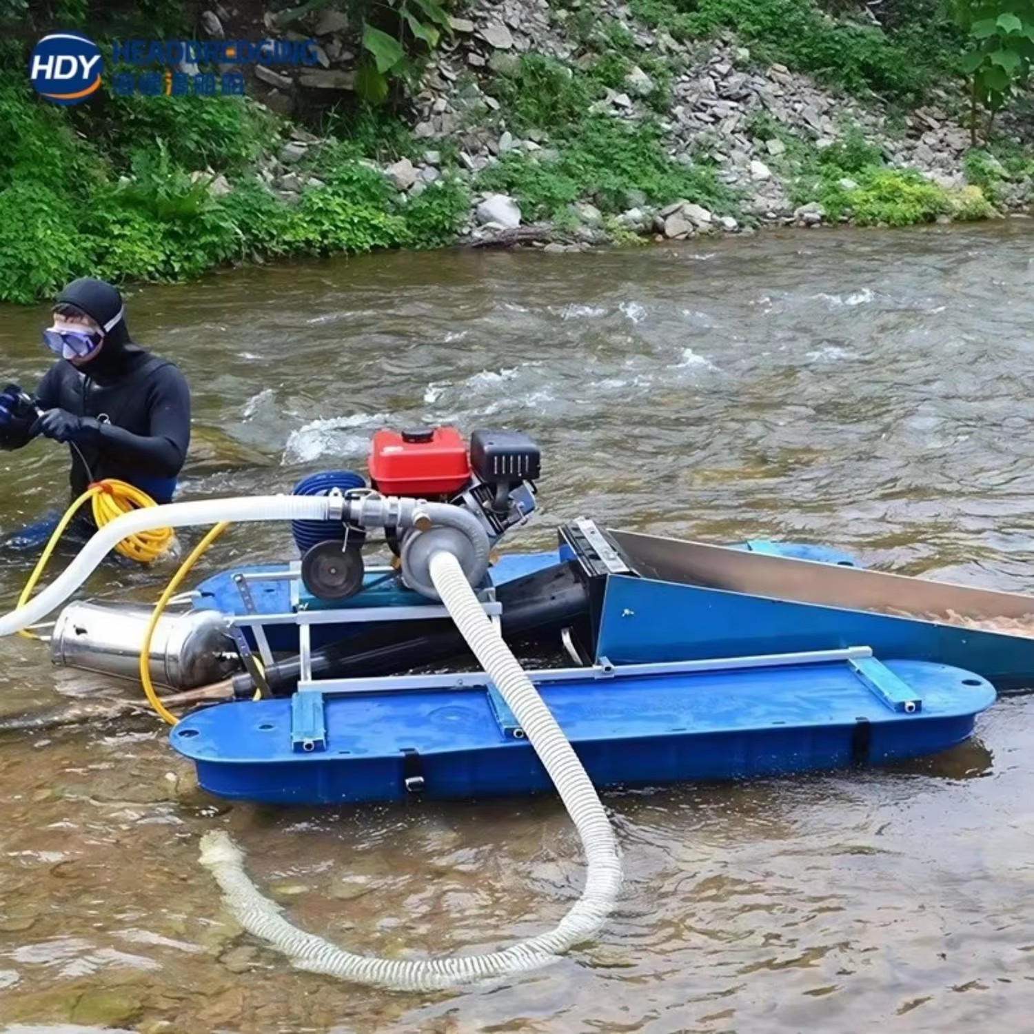 Professional Gold Mining Machine with High Recovery Rate Sluice Box for Placer Gold