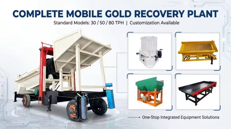 Small Medium Alluvial Gold Mining Gold Panning Equipment Portable Gold Recovery Separator with High Gold Recovery Sluice Box