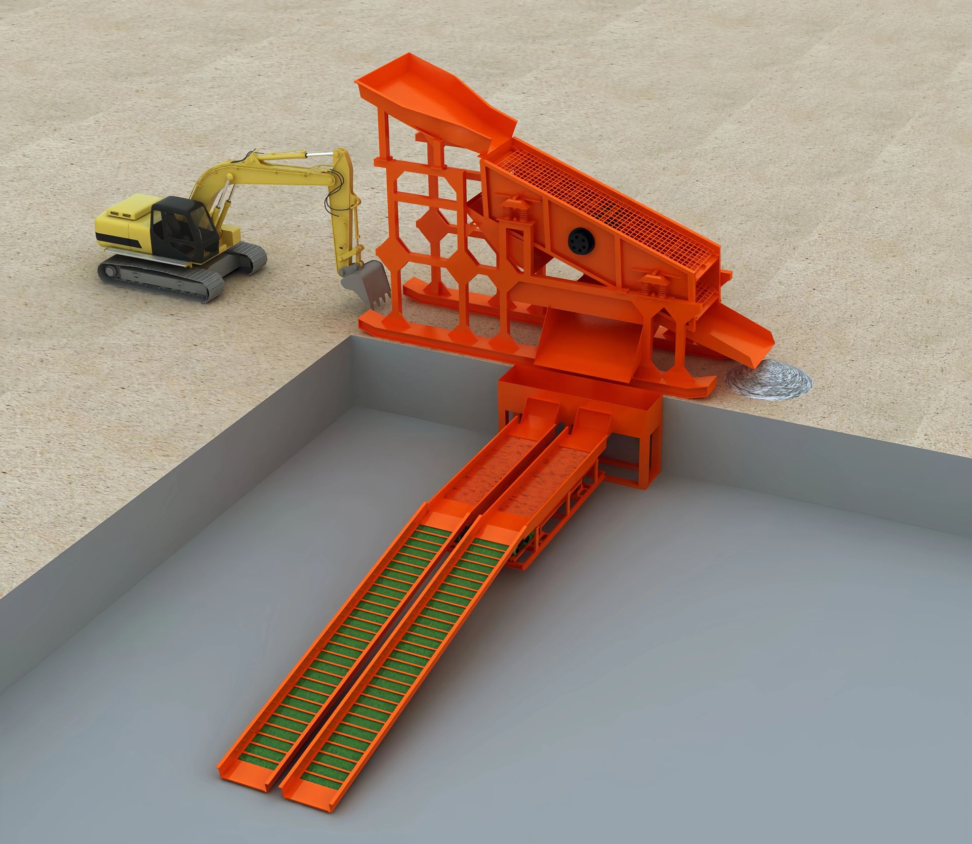 Portable Gold Vibrating Screen Machine for Alluvial Gold Washing Plant