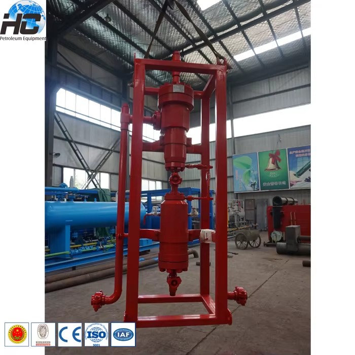 Oilfield Well Testing Drilling Sand Desander / Cyclone Desander Machine