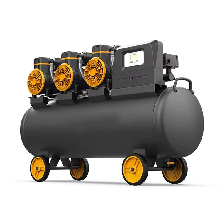 Energy Saving and Environmental Protection Digital Control Box 120L Tank Industrial Compressors Oil Free Air Compressor