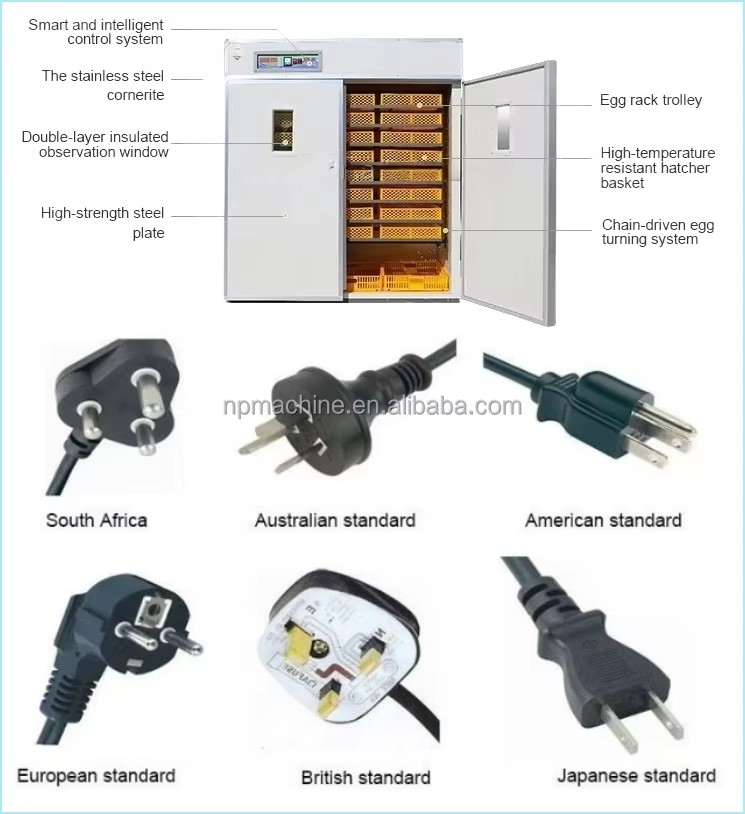 10000 Egg Capacity Automatic Egg Incubator Machine for Chicken & Duck 99% Hatching Rate Energy Saving NP Brand