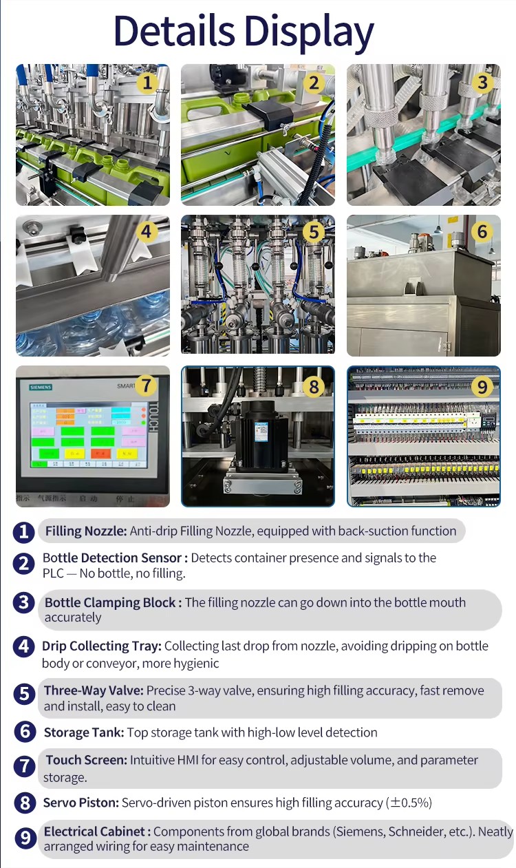 Automatic Gear Oil Filling Machine Multi-nozzle Chemical Oil Thick Liquid Filling Machine